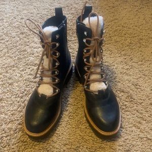 NWOT BLACK NINE WEST IVANI COMBAT BOOTS 6.5